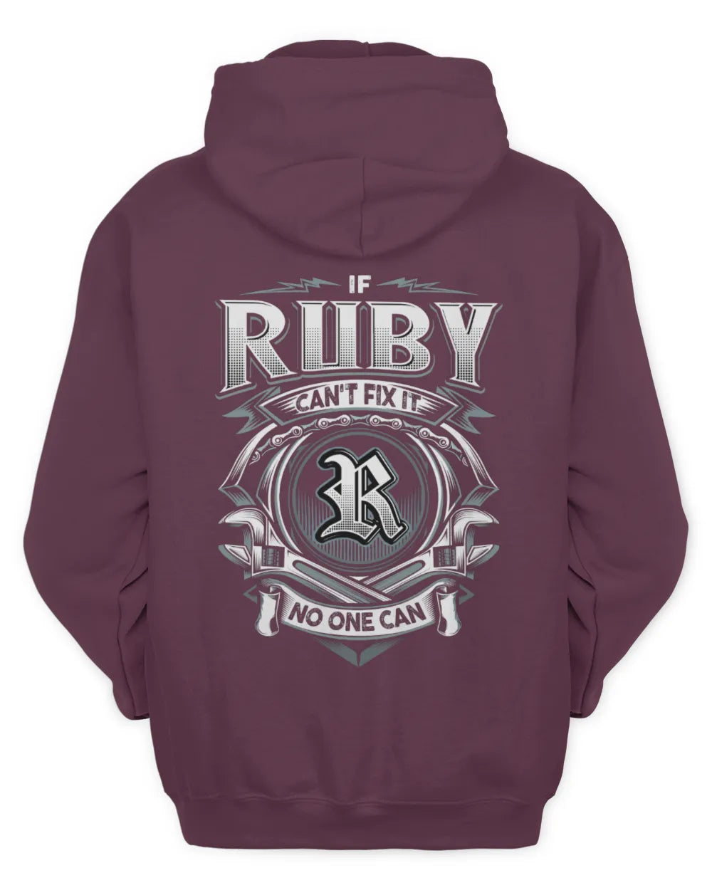 RUBY AP81-K4-626 - Personalized Ahmed Quote Apparel “If Ahmed Can't Fix It, No One Can” - Unisex Hoodie - Maroon