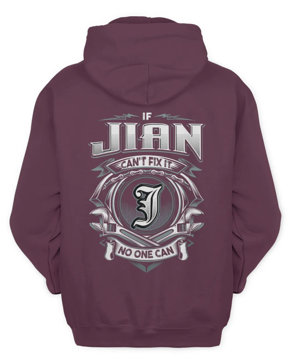 JIAN AP81-K4-626 - Personalized Ahmed Quote Apparel “If Ahmed Can't Fix It, No One Can” - Unisex Hoodie - Maroon