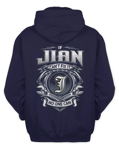 JIAN AP81-K4-626 - Personalized Ahmed Quote Apparel “If Ahmed Can't Fix It, No One Can” - Unisex Hoodie - Navy