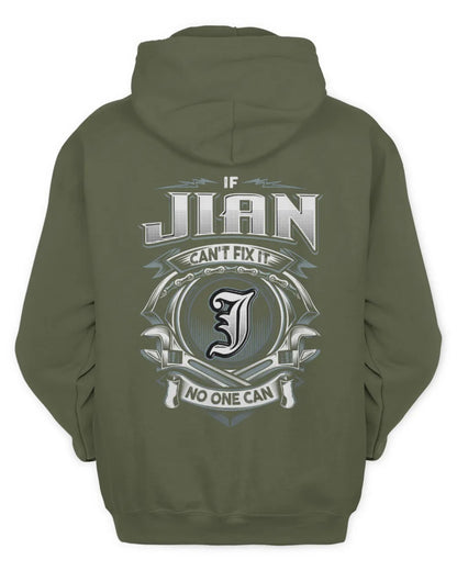 JIAN AP81-K4-626 - Personalized Ahmed Quote Apparel “If Ahmed Can't Fix It, No One Can” - Unisex Hoodie - Military Green