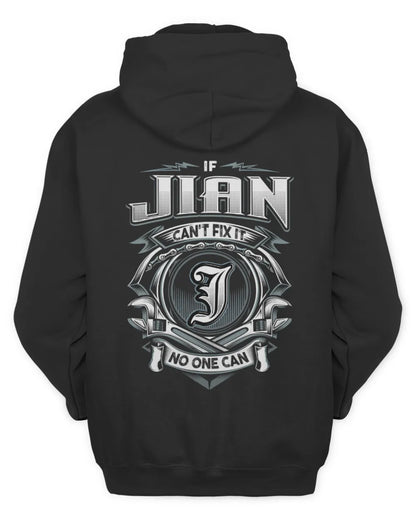 JIAN AP81-K4-626 - Personalized Ahmed Quote Apparel “If Ahmed Can't Fix It, No One Can” - Unisex Hoodie - Black