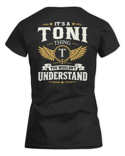 TONI KT06-M008 It’s a [NAME] Thing – You Wouldn’t Understand | Personalized Vintage T-Shirt - Women's Standard T-Shirt - Black