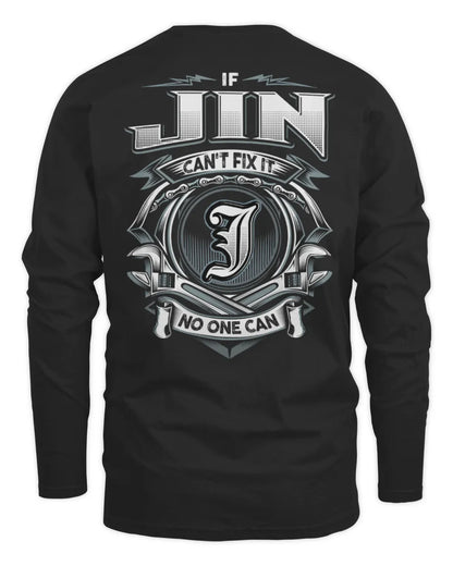 JIN AP81-K4-626 - Personalized Ahmed Quote Apparel “If Ahmed Can't Fix It, No One Can” - Men's Long Sleeved T-Shirt - Black