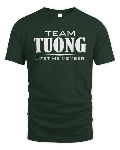 TUONG BL62-K4-128 - Personalized “Team NAME Lifetime Member” - Unisex Standard T-Shirt - Forest Green