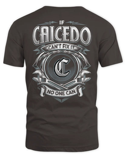 CAICEDO AP81-K4-626 - Personalized Ahmed Quote Apparel “If Ahmed Can't Fix It, No One Can” - Unisex Standard T-Shirt - Dark Chocolate