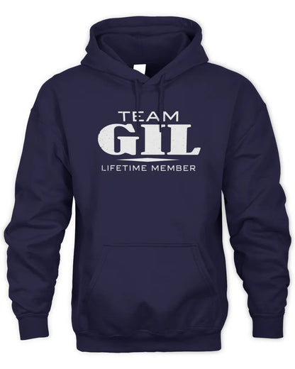 GIL BL62-K4-128 - Personalized “Team NAME Lifetime Member” - Unisex Hoodie - Navy