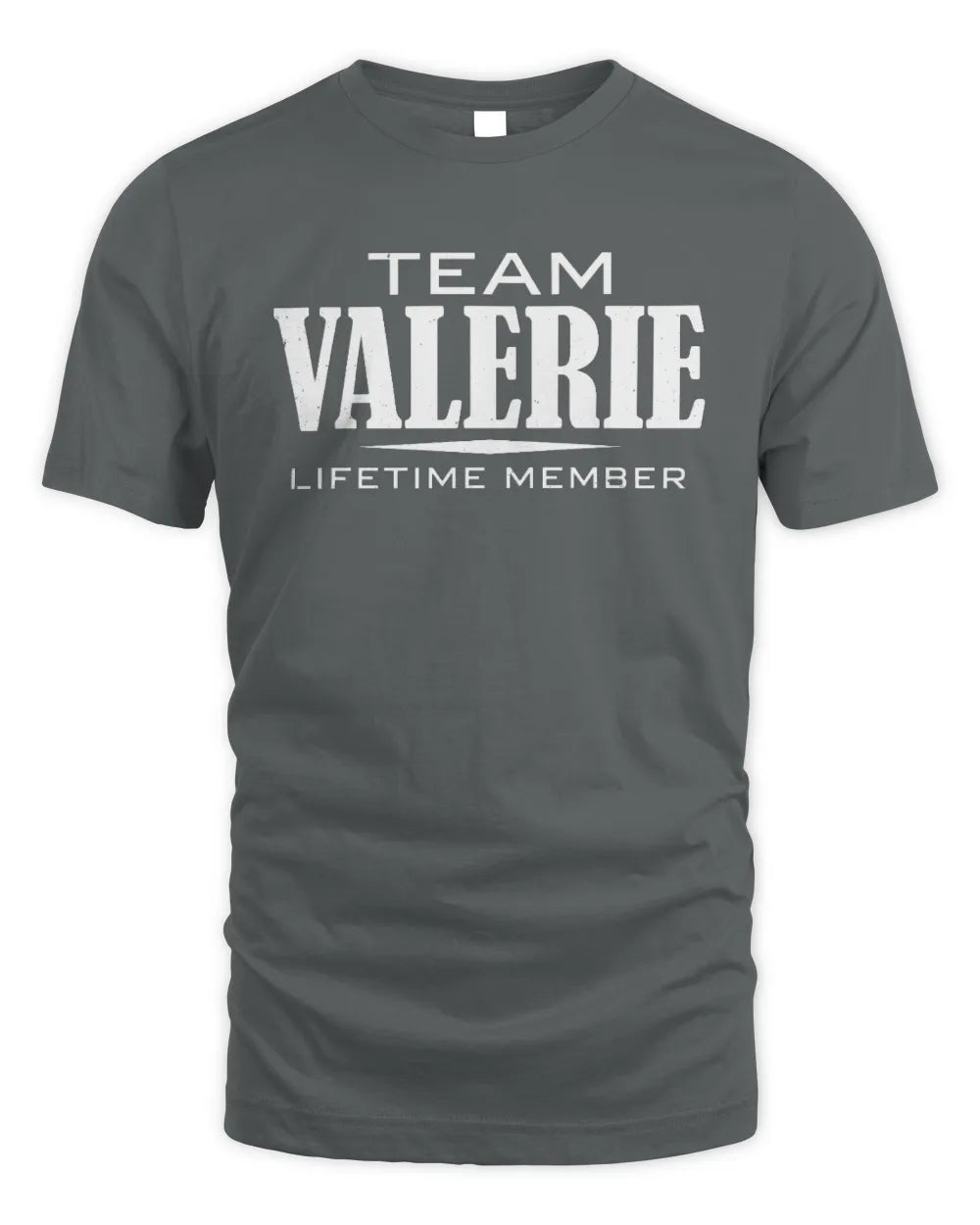 VALERIE BL62-K4-128 - Personalized “Team NAME Lifetime Member” - Unisex Standard T-Shirt - Charcoal