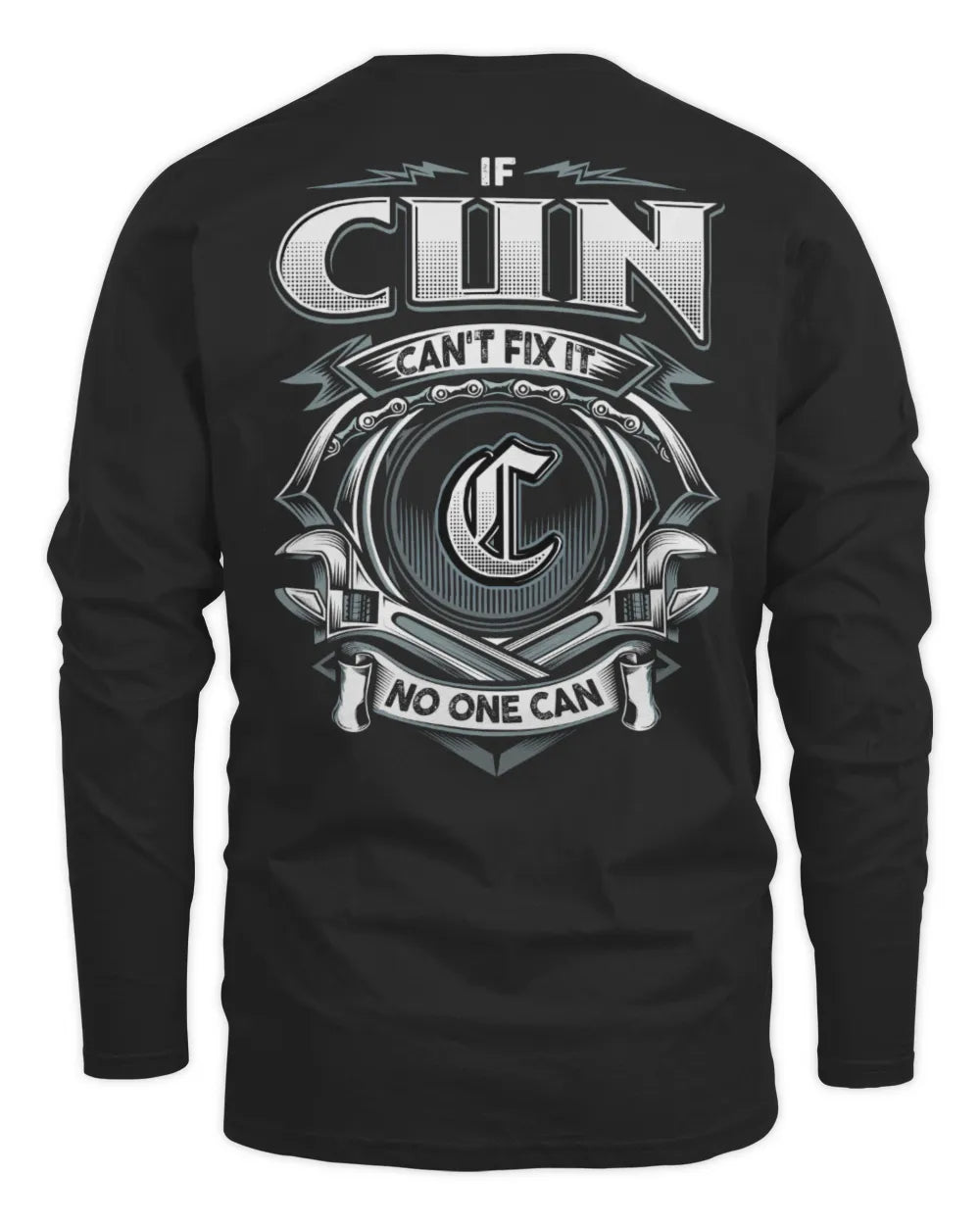 CUN AP81-K4-626 - Personalized Ahmed Quote Apparel “If Ahmed Can't Fix It, No One Can” - Men's Long Sleeved T-Shirt - Black