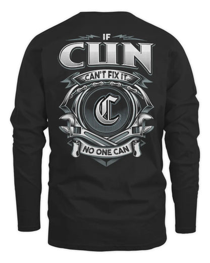 CUN AP81-K4-626 - Personalized Ahmed Quote Apparel “If Ahmed Can't Fix It, No One Can” - Men's Long Sleeved T-Shirt - Black