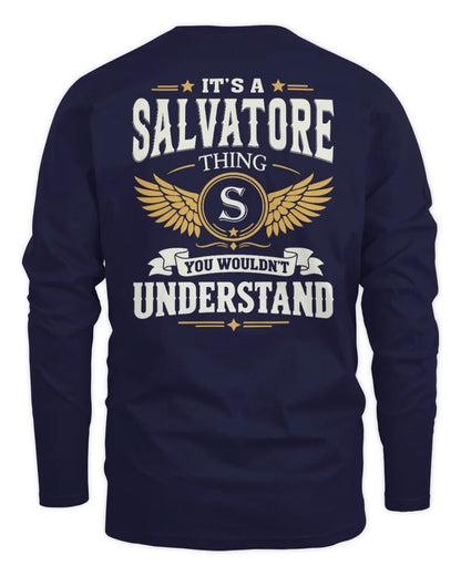 SALVATORE KT06-M008 It’s a [NAME] Thing – You Wouldn’t Understand | Personalized Vintage T-Shirt - Men's Long Sleeved T-Shirt - Navy