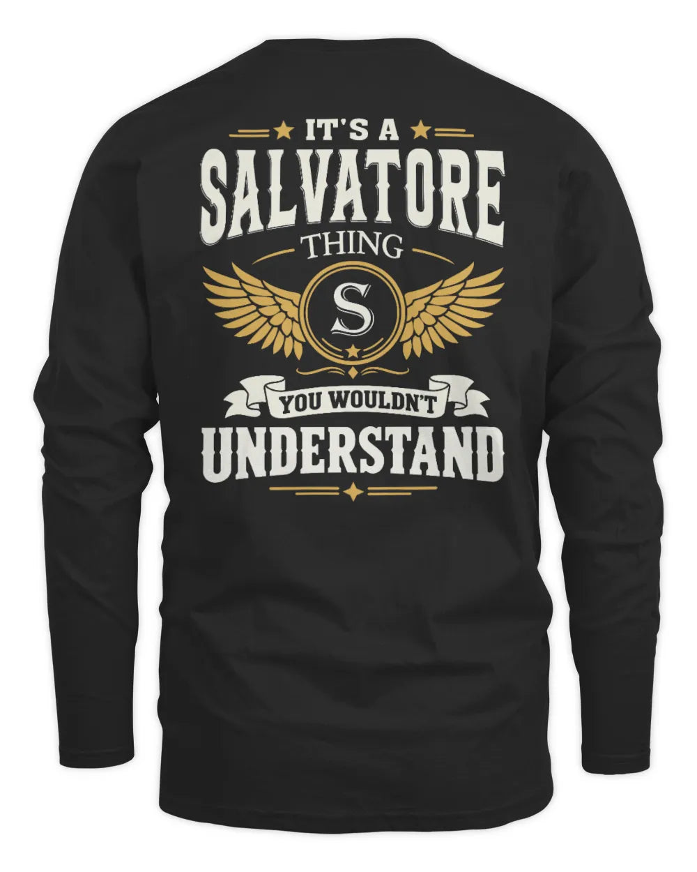SALVATORE KT06-M008 It’s a [NAME] Thing – You Wouldn’t Understand | Personalized Vintage T-Shirt - Men's Long Sleeved T-Shirt - Black