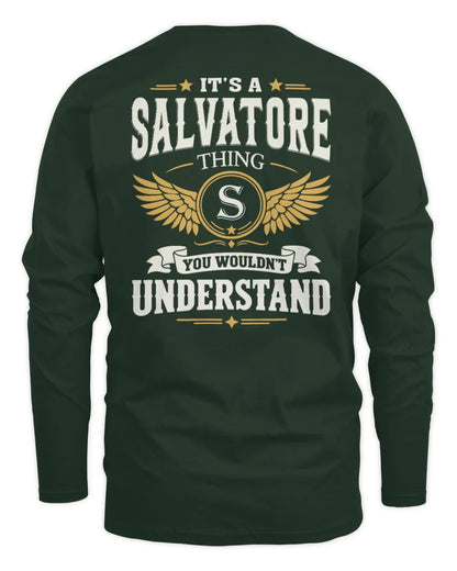 SALVATORE KT06-M008 It’s a [NAME] Thing – You Wouldn’t Understand | Personalized Vintage T-Shirt - Men's Long Sleeved T-Shirt - Forest Green