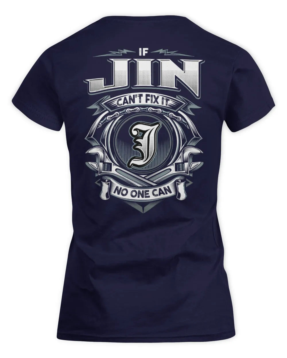 JIN AP81-K4-626 - Personalized Ahmed Quote Apparel “If Ahmed Can't Fix It, No One Can” - Women's Standard T-Shirt - Navy