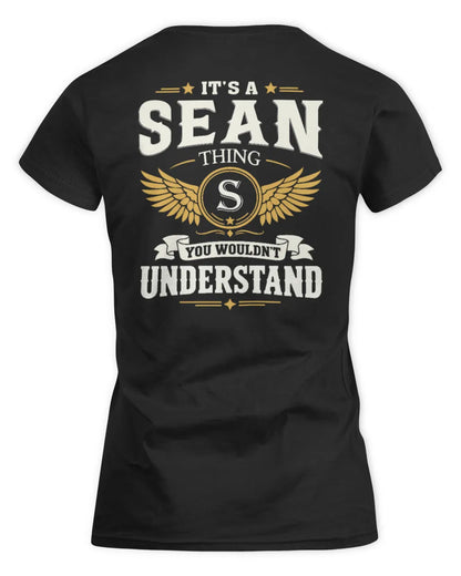 SEAN KT06-M008 It’s a [NAME] Thing – You Wouldn’t Understand | Personalized Vintage T-Shirt - Women's Standard T-Shirt - Black
