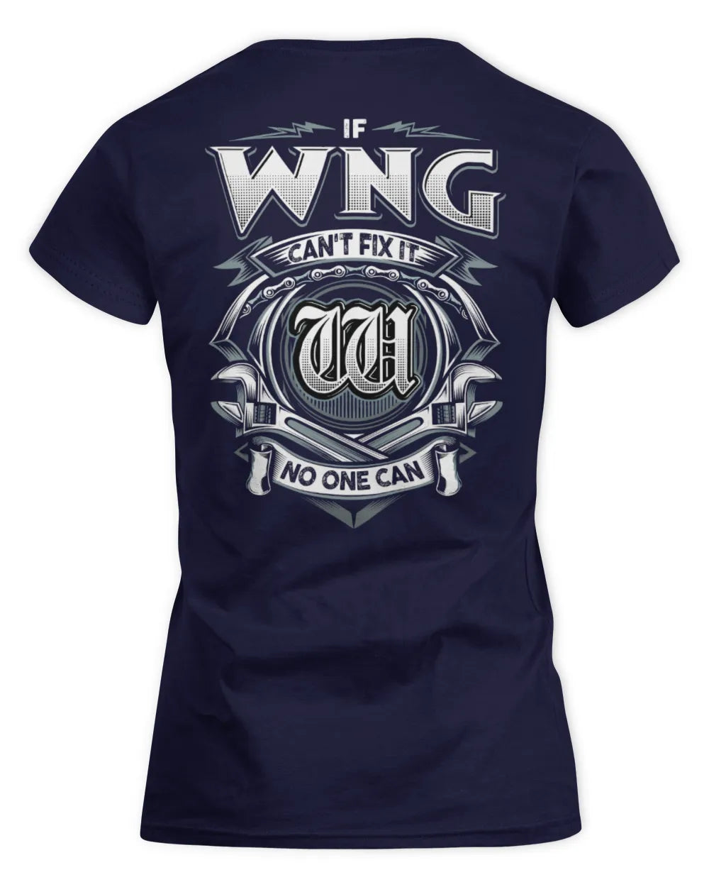 WNG AP81-K4-626 - Personalized Ahmed Quote Apparel “If Ahmed Can't Fix It, No One Can” - Women's Standard T-Shirt - Navy