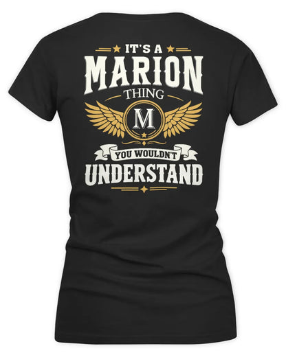 MARION KT06-M008 It’s a [NAME] Thing – You Wouldn’t Understand | Personalized Vintage T-Shirt - Women's V-Neck T-Shirt - Black