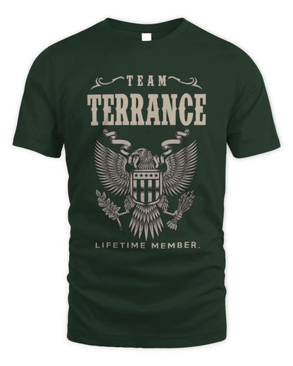 TERRANCE TP06-K82 – Personalized Classic Style Apparel “Team NAME Lifetime Member” - Unisex Standard T-Shirt - Forest Green