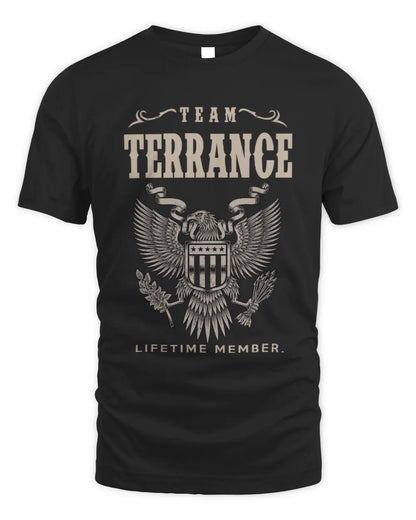 TERRANCE TP06-K82 – Personalized Classic Style Apparel “Team NAME Lifetime Member” - Unisex Standard T-Shirt - Black