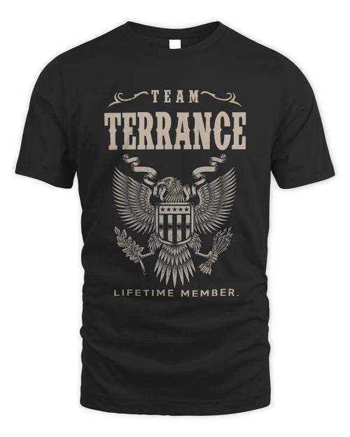 TERRANCE TP06-K82 – Personalized Classic Style Apparel “Team NAME Lifetime Member” - Unisex Standard T-Shirt - Black