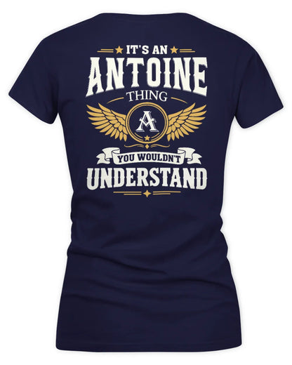 ANTOINE KT06-M008 It’s a [NAME] Thing – You Wouldn’t Understand | Personalized Vintage T-Shirt - Women's V-Neck T-Shirt - Navy
