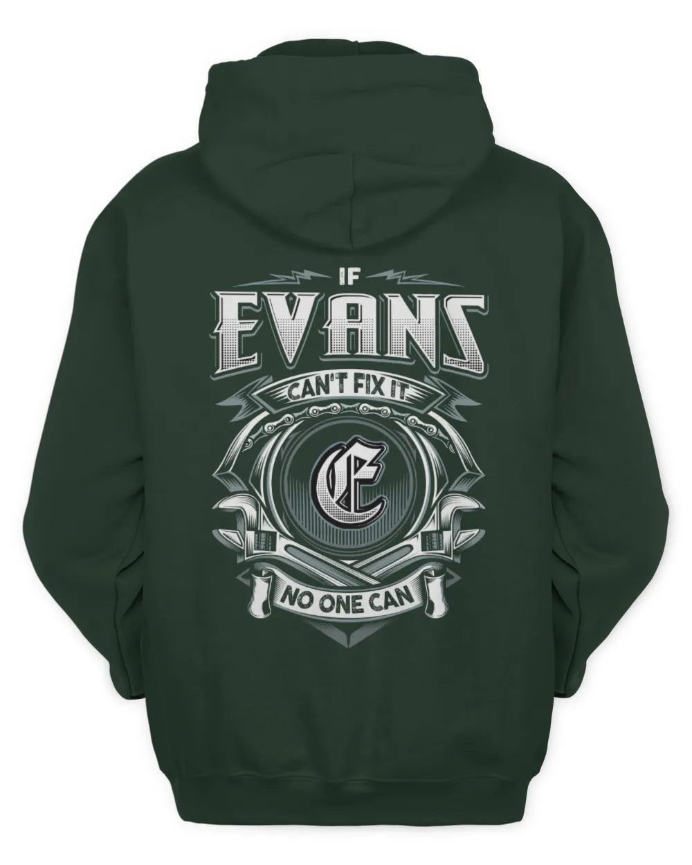 EVANS AP81-K4-626 - Personalized Ahmed Quote Apparel “If Ahmed Can't Fix It, No One Can” - Unisex Hoodie - Forest Green