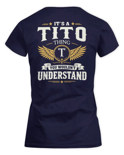 TITO KT06-M008 It’s a [NAME] Thing – You Wouldn’t Understand | Personalized Vintage T-Shirt - Women's Standard T-Shirt - Navy