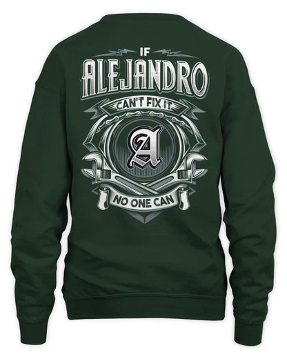 ALEJANDRO AP81-K4-626 - Personalized Ahmed Quote Apparel “If Ahmed Can't Fix It, No One Can” - Unisex Sweatshirt - Forest Green