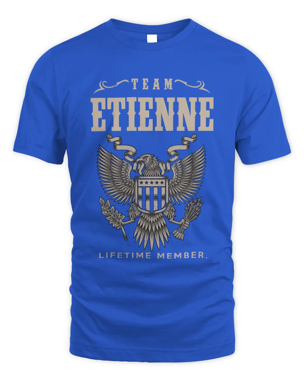 ETIENNE TP06-K82 – Personalized Classic Style Apparel “Team NAME Lifetime Member” - Unisex Standard T-Shirt - Royal