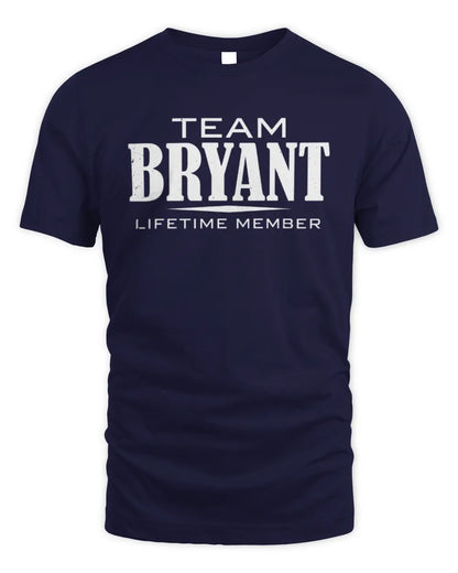 BRYANT BL62-K4-128 - Personalized “Team NAME Lifetime Member” - Unisex Standard T-Shirt - Navy
