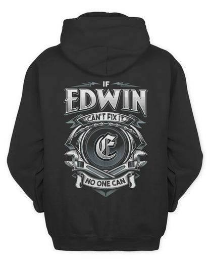 EDWIN AP81-K4-626 - Personalized Ahmed Quote Apparel “If Ahmed Can't Fix It, No One Can” - Unisex Hoodie - Black