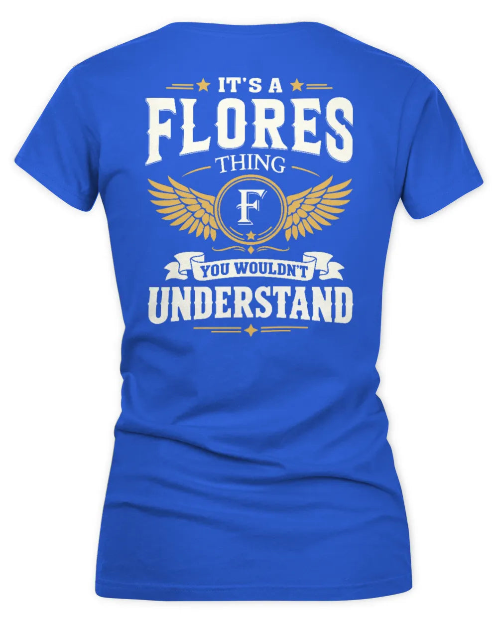 FLORES KT06-M008 It’s a [NAME] Thing – You Wouldn’t Understand | Personalized Vintage T-Shirt - Women's V-Neck T-Shirt - Royal