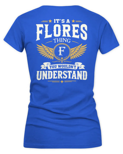 FLORES KT06-M008 It’s a [NAME] Thing – You Wouldn’t Understand | Personalized Vintage T-Shirt - Women's V-Neck T-Shirt - Royal
