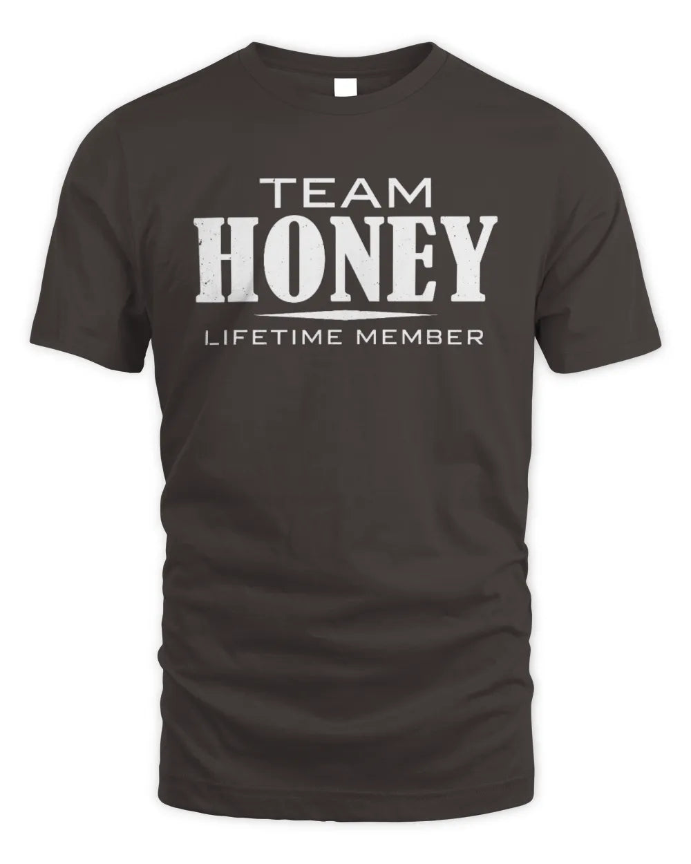 HONEY BL62-K4-128 - Personalized “Team NAME Lifetime Member” - Unisex Standard T-Shirt - Dark Chocolate