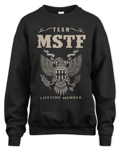 MSTF TP06-K82 – Personalized Classic Style Apparel “Team NAME Lifetime Member” - Unisex Sweatshirt - Black