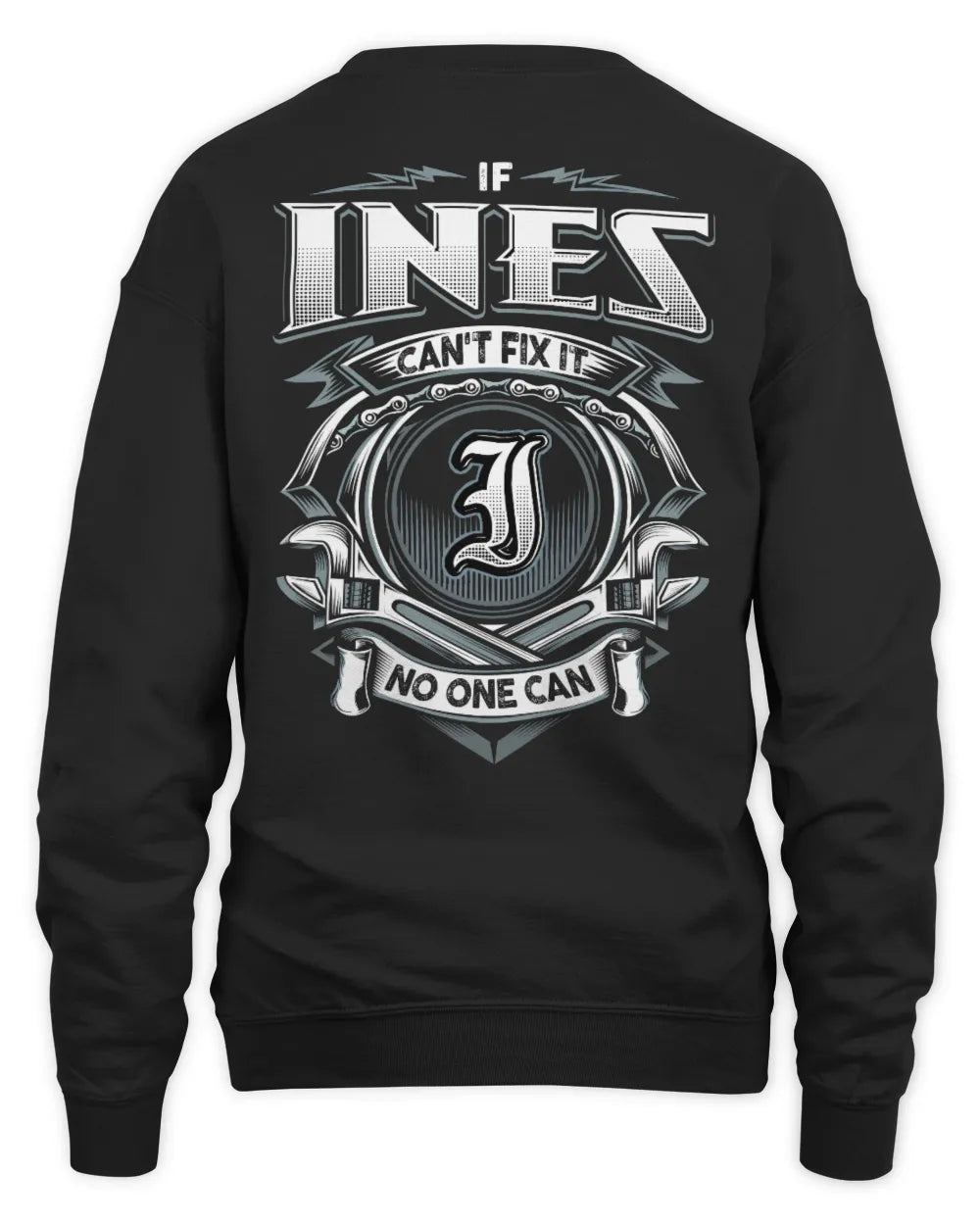 INES AP81-K4-626 - Personalized Ahmed Quote Apparel “If Ahmed Can't Fix It, No One Can” - Unisex Sweatshirt - Black