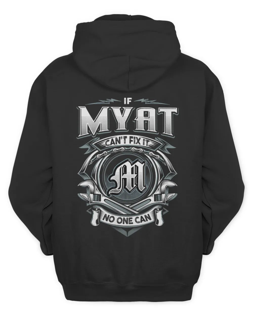 MYAT AP81-K4-626 - Personalized Ahmed Quote Apparel “If Ahmed Can't Fix It, No One Can” - Unisex Hoodie - Black