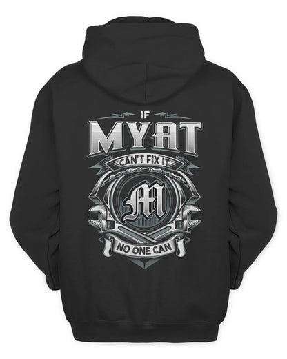MYAT AP81-K4-626 - Personalized Ahmed Quote Apparel “If Ahmed Can't Fix It, No One Can” - Unisex Hoodie - Black