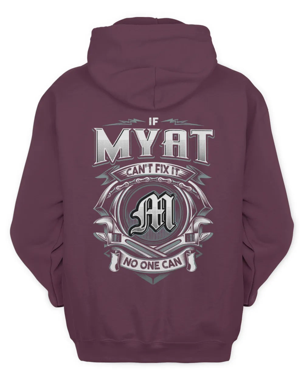 MYAT AP81-K4-626 - Personalized Ahmed Quote Apparel “If Ahmed Can't Fix It, No One Can” - Unisex Hoodie - Maroon