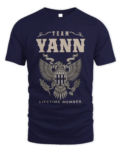YANN TP06-K82 – Personalized Classic Style Apparel “Team NAME Lifetime Member” - Unisex Standard T-Shirt - Navy