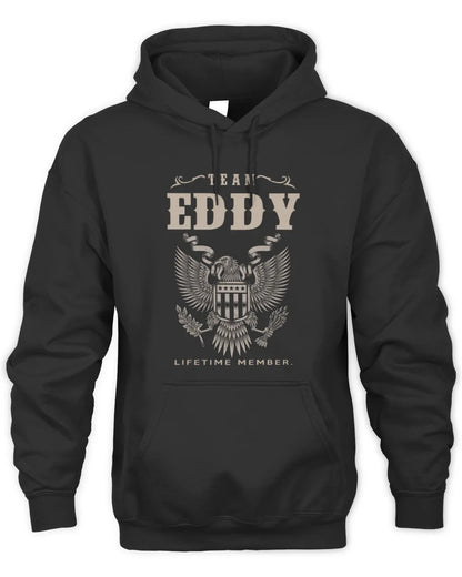 EDDY TP06-K82 – Personalized Classic Style Apparel “Team NAME Lifetime Member” - Unisex Hoodie - Black