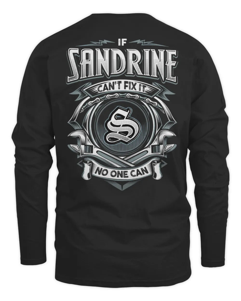 SANDRINE AP81-K4-626 - Personalized Ahmed Quote Apparel “If Ahmed Can't Fix It, No One Can” - Men's Long Sleeved T-Shirt - Black