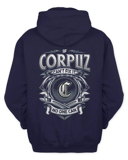 CORPUZ AP81-K4-626 - Personalized Ahmed Quote Apparel “If Ahmed Can't Fix It, No One Can” - Unisex Hoodie - Navy