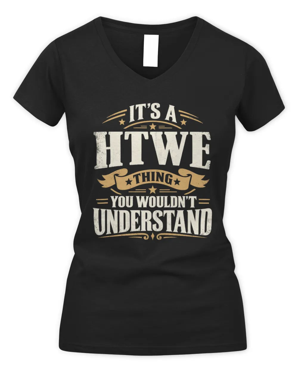 HTWE P08 TH51 - Personalized “It’s a/an [NAME] Thing – You Wouldn’t Understand” Shirt - Women's V-Neck T-Shirt - Black