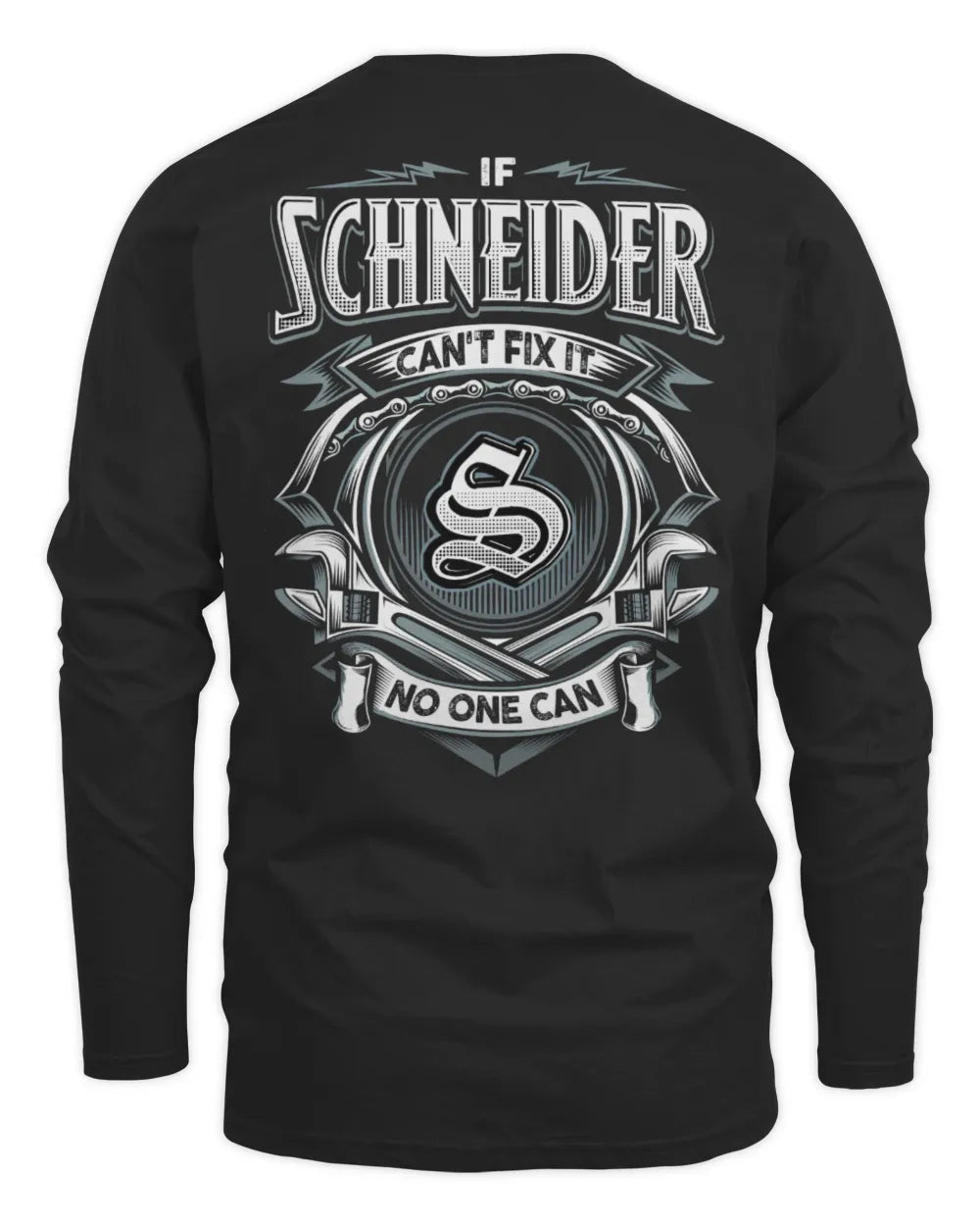 SCHNEIDER AP81-K4-626 - Personalized Ahmed Quote Apparel “If Ahmed Can't Fix It, No One Can” - Men's Long Sleeved T-Shirt - Black