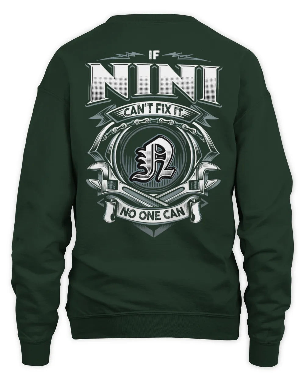 NINI AP81-K4-626 - Personalized Ahmed Quote Apparel “If Ahmed Can't Fix It, No One Can” - Unisex Sweatshirt - Forest Green