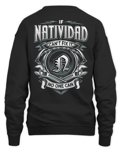 NATIVIDAD AP81-K4-626 - Personalized Ahmed Quote Apparel “If Ahmed Can't Fix It, No One Can” - Unisex Sweatshirt - Black