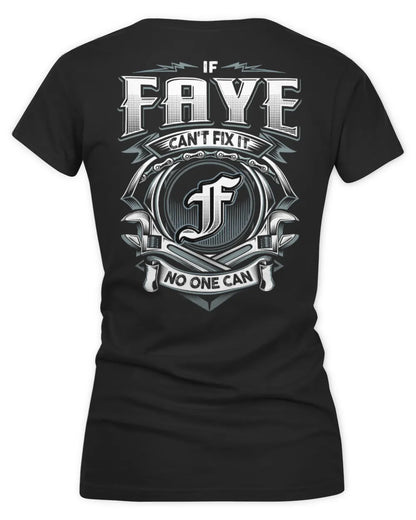 FAYE AP81-K4-626 - Personalized Ahmed Quote Apparel “If Ahmed Can't Fix It, No One Can” - Women's V-Neck T-Shirt - Black