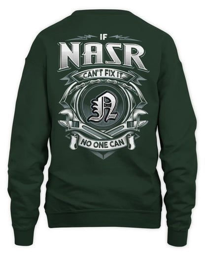 NASR AP81-K4-626 - Personalized Ahmed Quote Apparel “If Ahmed Can't Fix It, No One Can” - Unisex Sweatshirt - Forest Green
