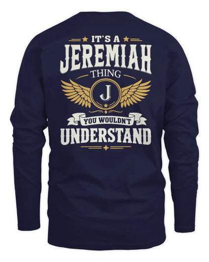 JEREMIAH KT06-M008 It’s a [NAME] Thing – You Wouldn’t Understand | Personalized Vintage T-Shirt - Men's Long Sleeved T-Shirt - Navy