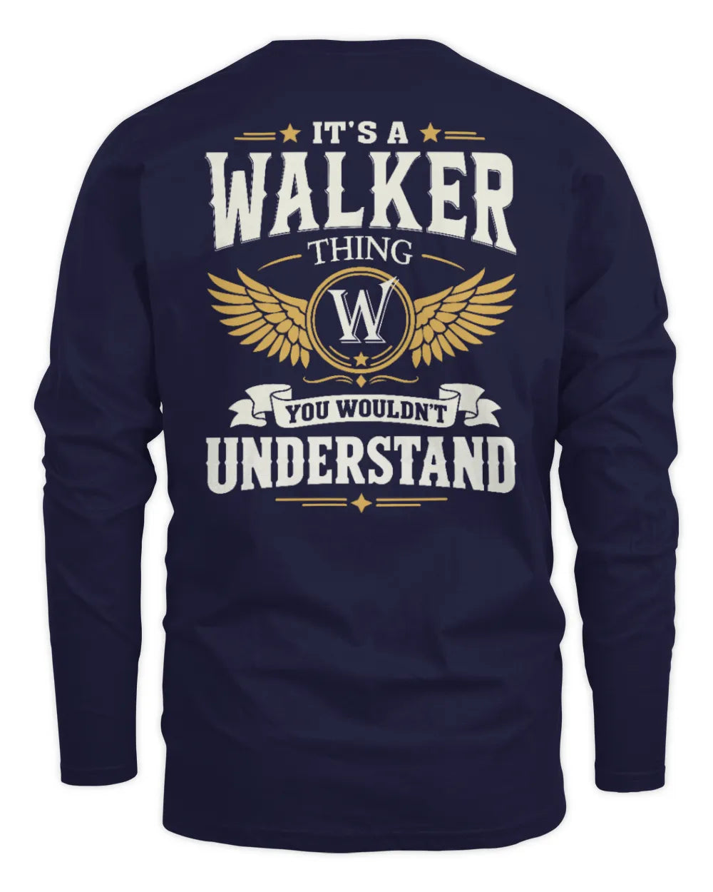 WALKER KT06-M008 It’s a [NAME] Thing – You Wouldn’t Understand | Personalized Vintage T-Shirt - Men's Long Sleeved T-Shirt - Navy